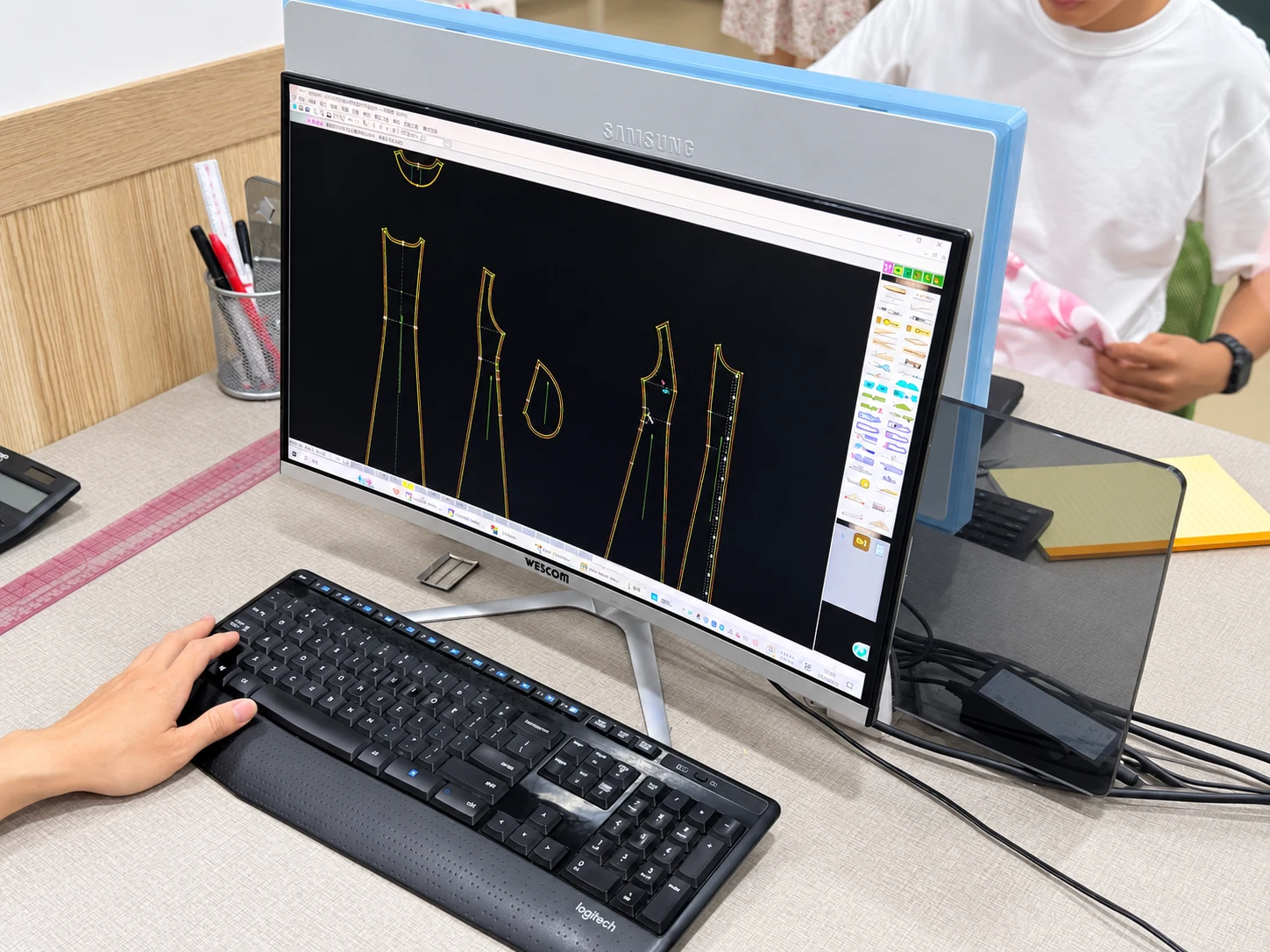 In-house CAD pattern development at YR Apparel