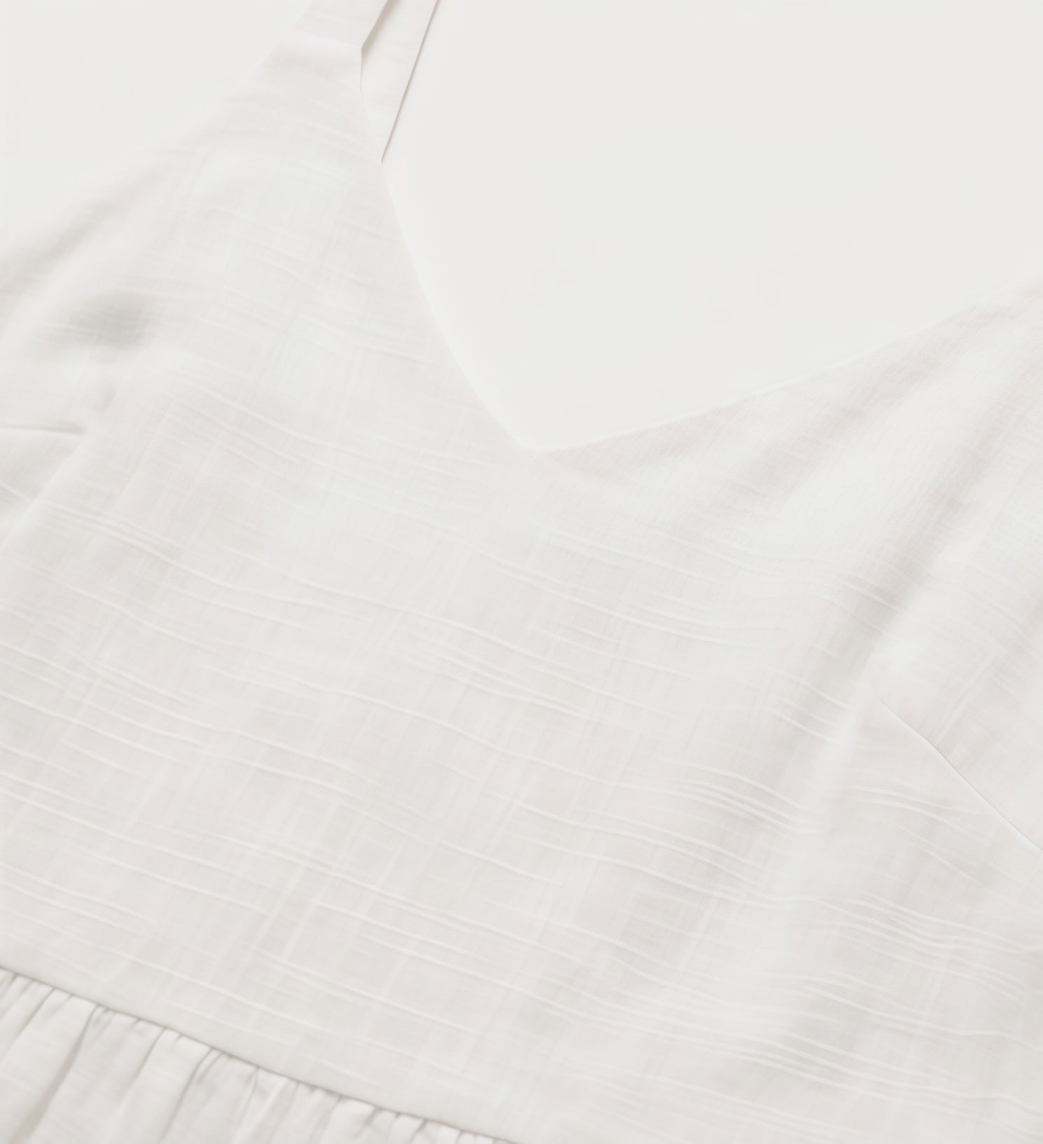 Masie V-Neck Cotton Tiered Maxi Dress – Salt White