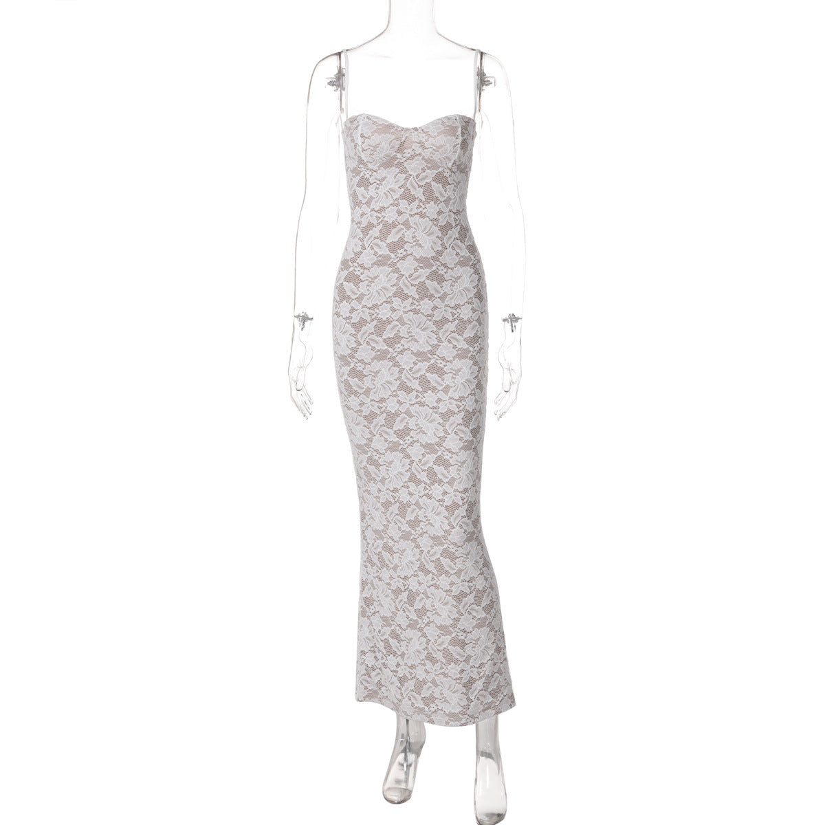 Elegant Floral Lace Maxi Dress - Bodycon Cami Mermaid Long Dress (Wholesale)