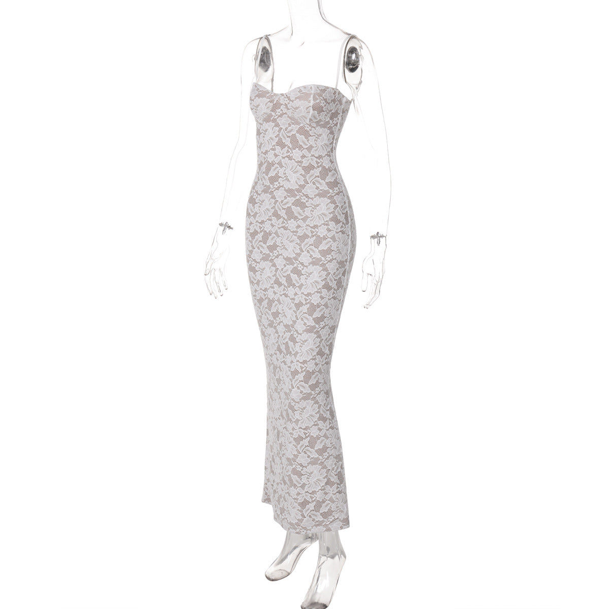 Elegant Floral Lace Maxi Dress - Bodycon Cami Mermaid Long Dress (Wholesale)